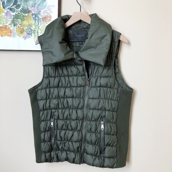 Andrew Marc Jackets & Blazers - Andrew Marc Quilted Puffer Vest Army Green XL